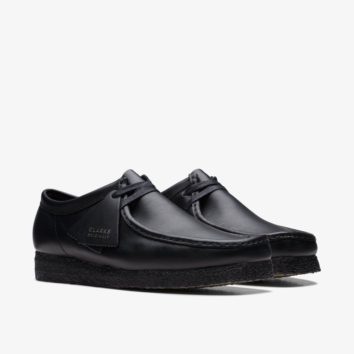 Clarks Wallabee Black Leather undefined | PMGFR3041