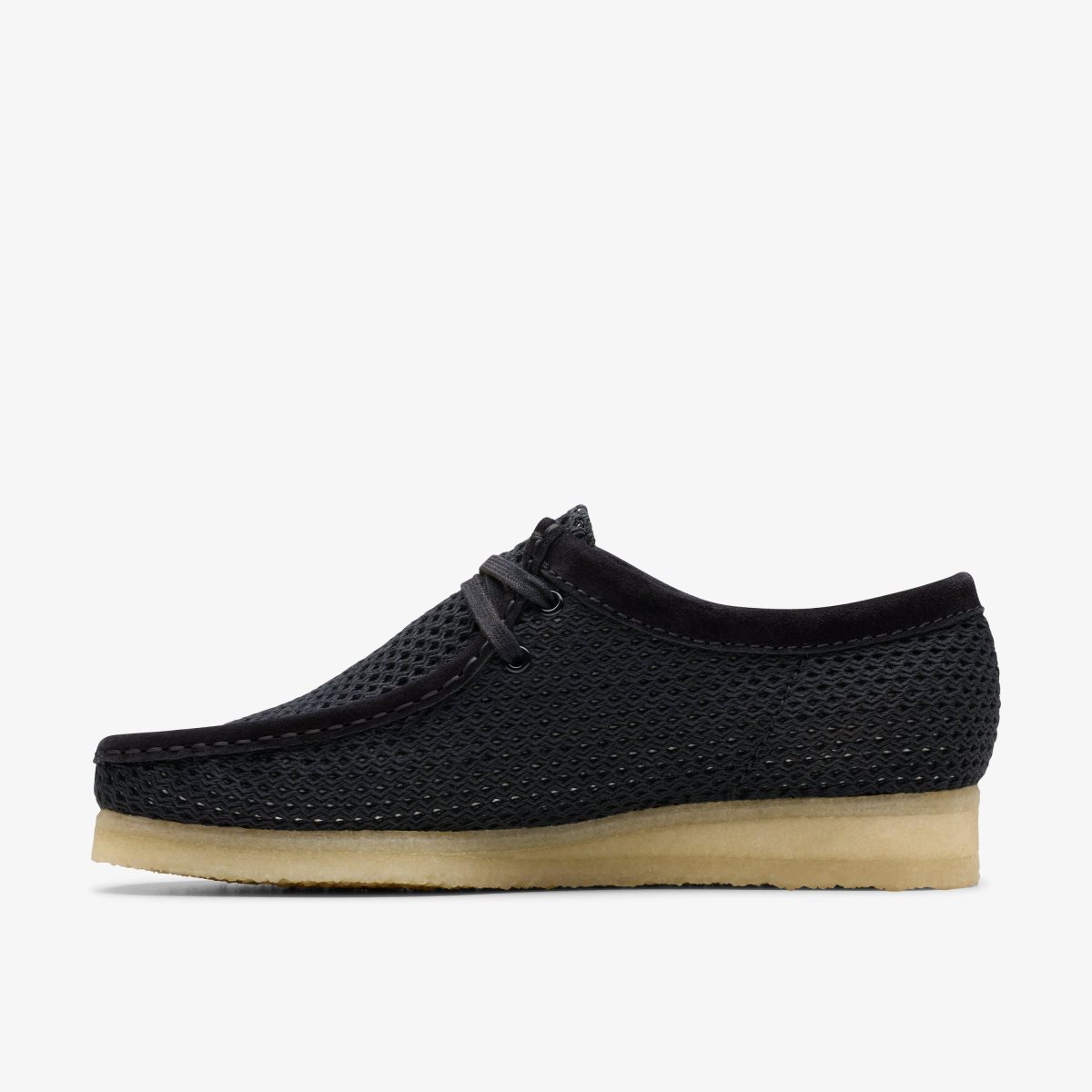 Clarks Wallabee Black Mesh Black | AIUYC8570