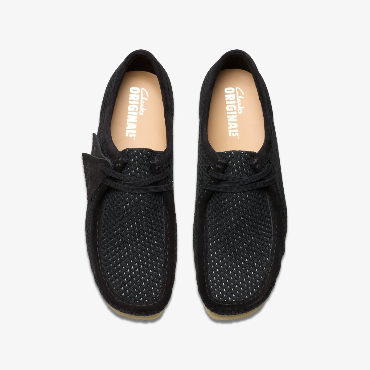 Clarks Wallabee Black Mesh Black | AIUYC8570