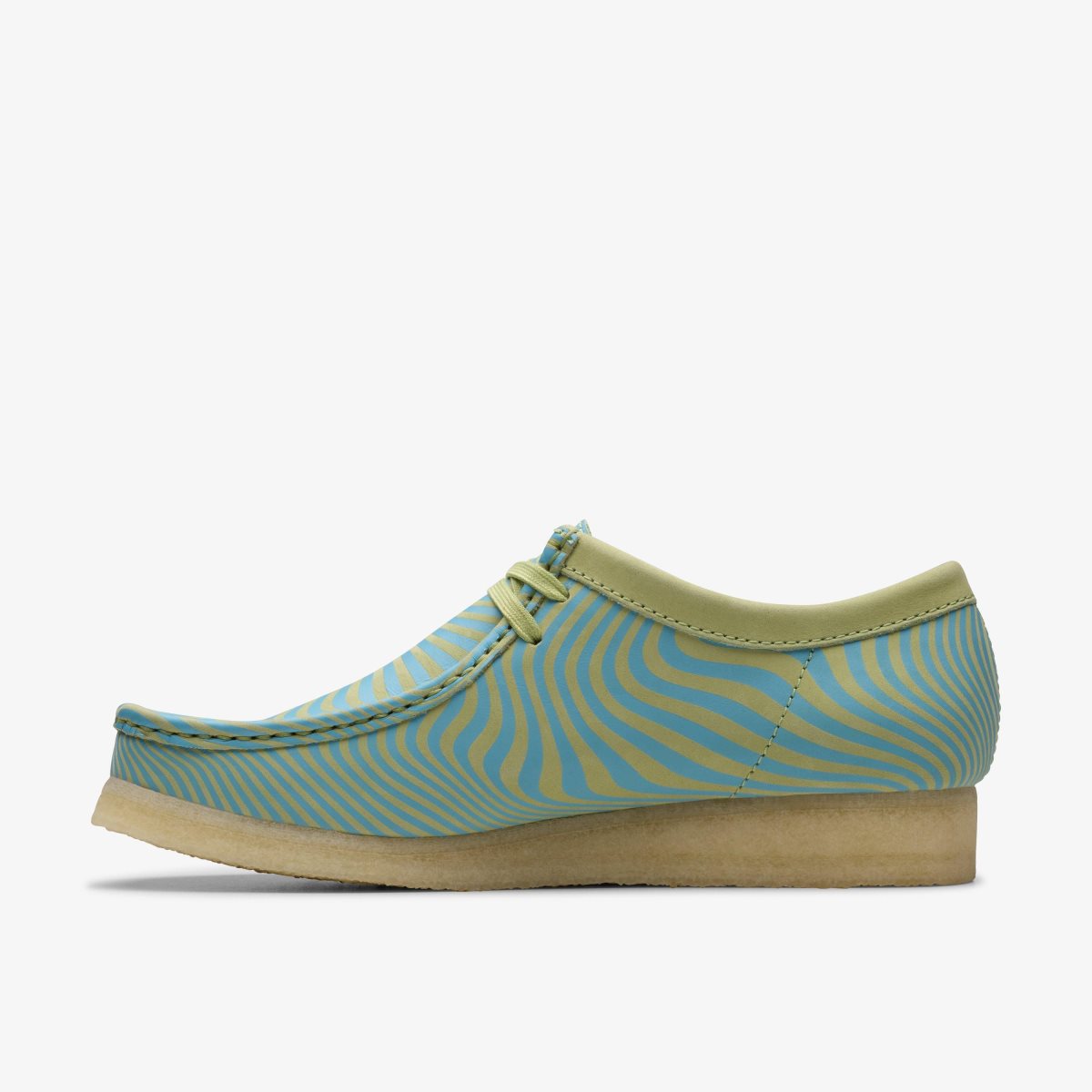 Clarks Wallabee Blue/Lime Print Blue / Light Green | ESRFV8124