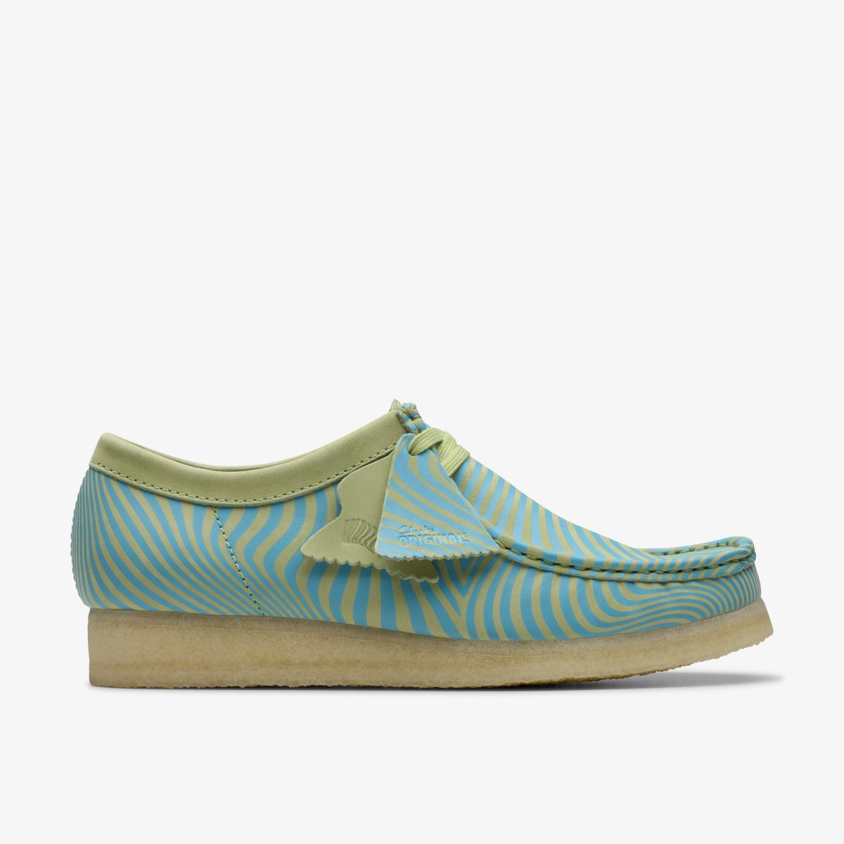 Clarks Wallabee Blue/Lime Print Blue / Light Green | ESRFV8124