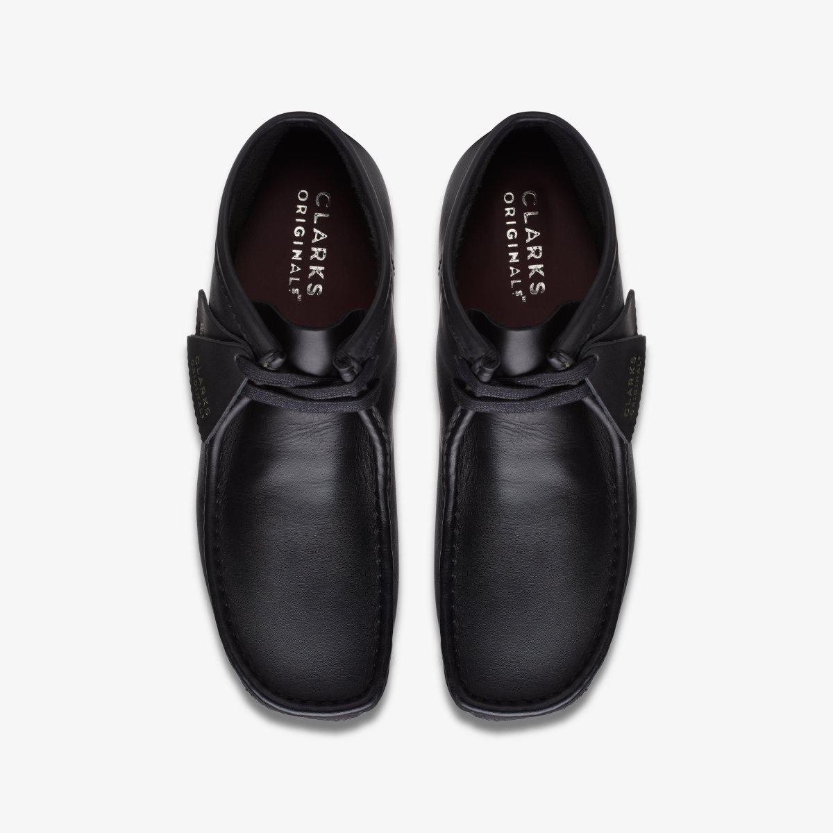 Clarks Wallabee Boot Black Leather Black | MHWTY7016