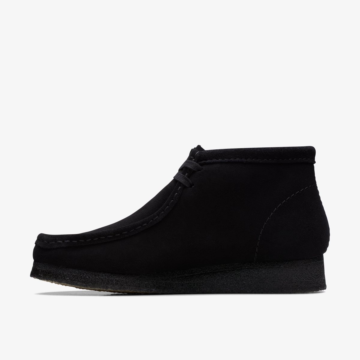 Clarks Wallabee Boot Black Suede Black | KIFYG5786