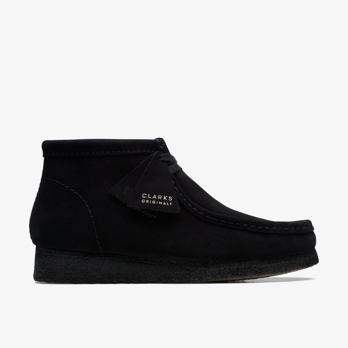 Clarks Wallabee Boot Black Suede Black | KIFYG5786