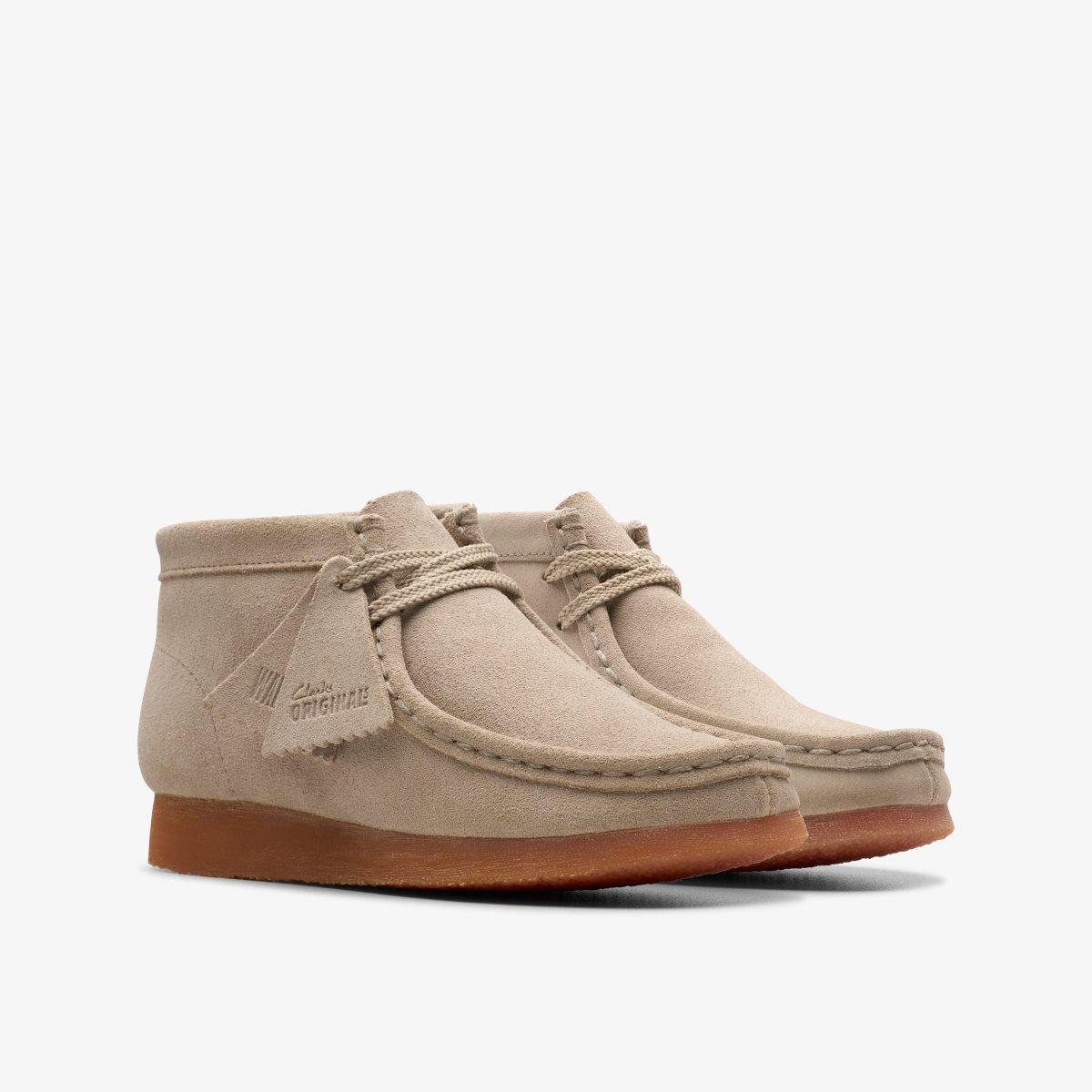 Clarks Wallabee Boot Older Sand Brown | IHCVA3047