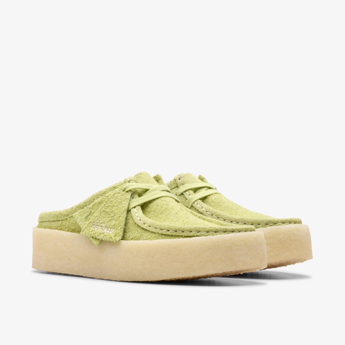 Clarks Wallabee Cup Lo Lime Hairy Suede Light Green | LNHES1624