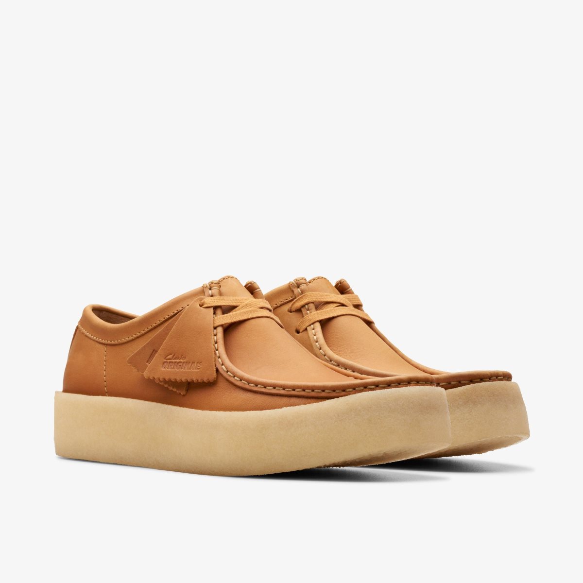 Clarks Wallabee Cup Mid Tan Leather Brown | JPLOY8436