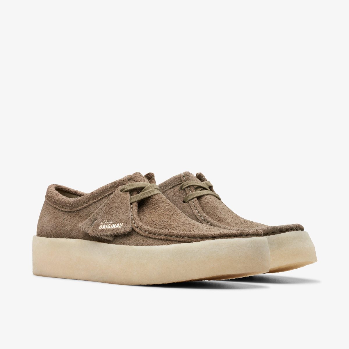 Clarks Wallabee Cup Pale Khaki Suede Khaki | STLHV6031