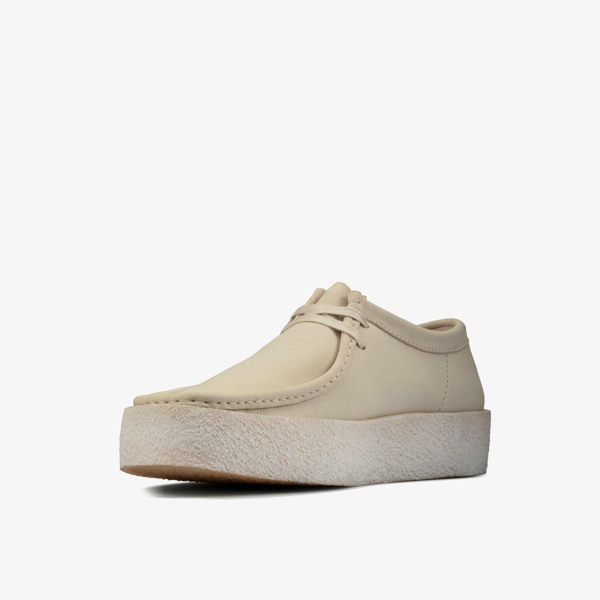 Clarks Wallabee Cup White Nubuck White | CUWZD2317