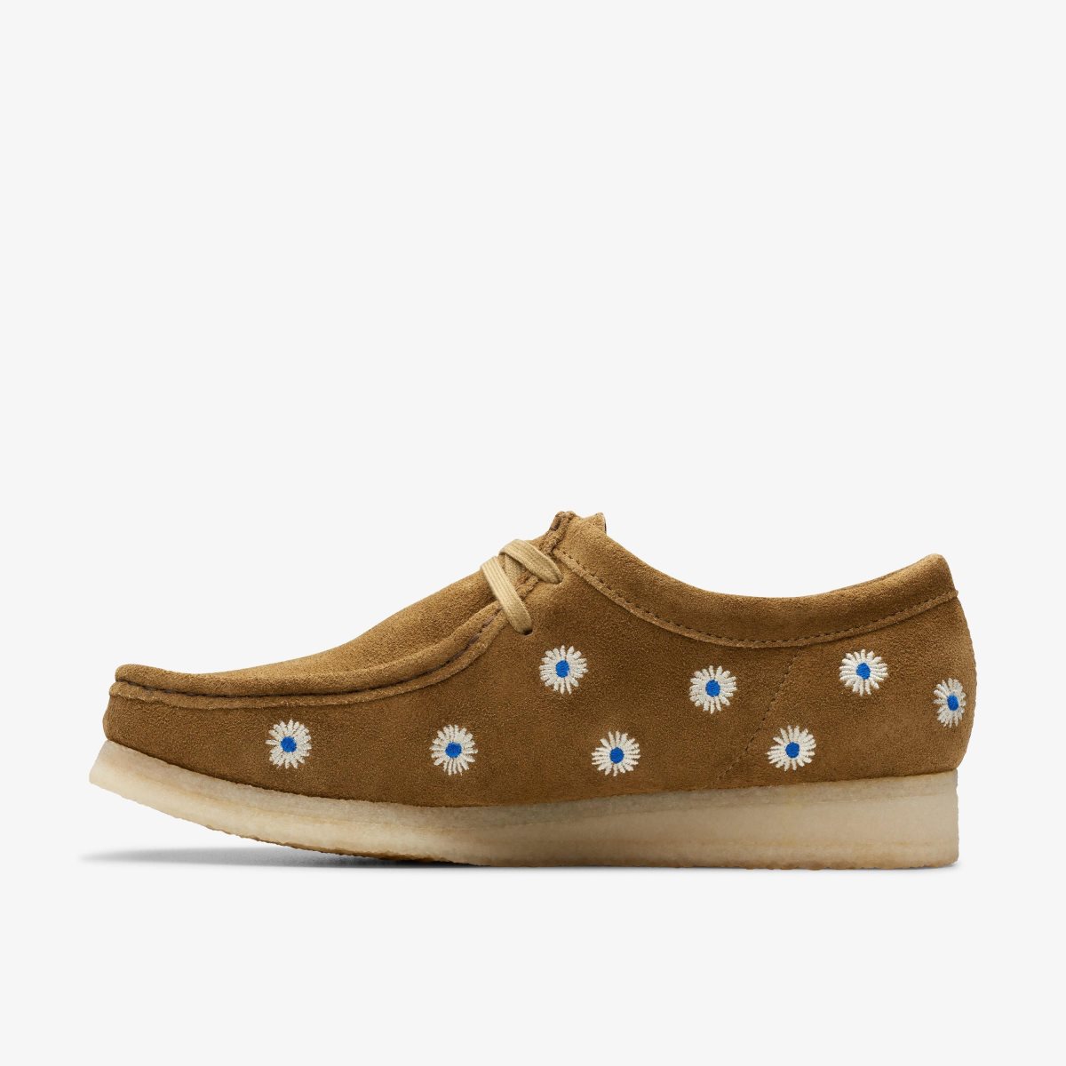 Clarks Wallabee Dark Olive Embroidery Dark Olive | ETCQJ9438