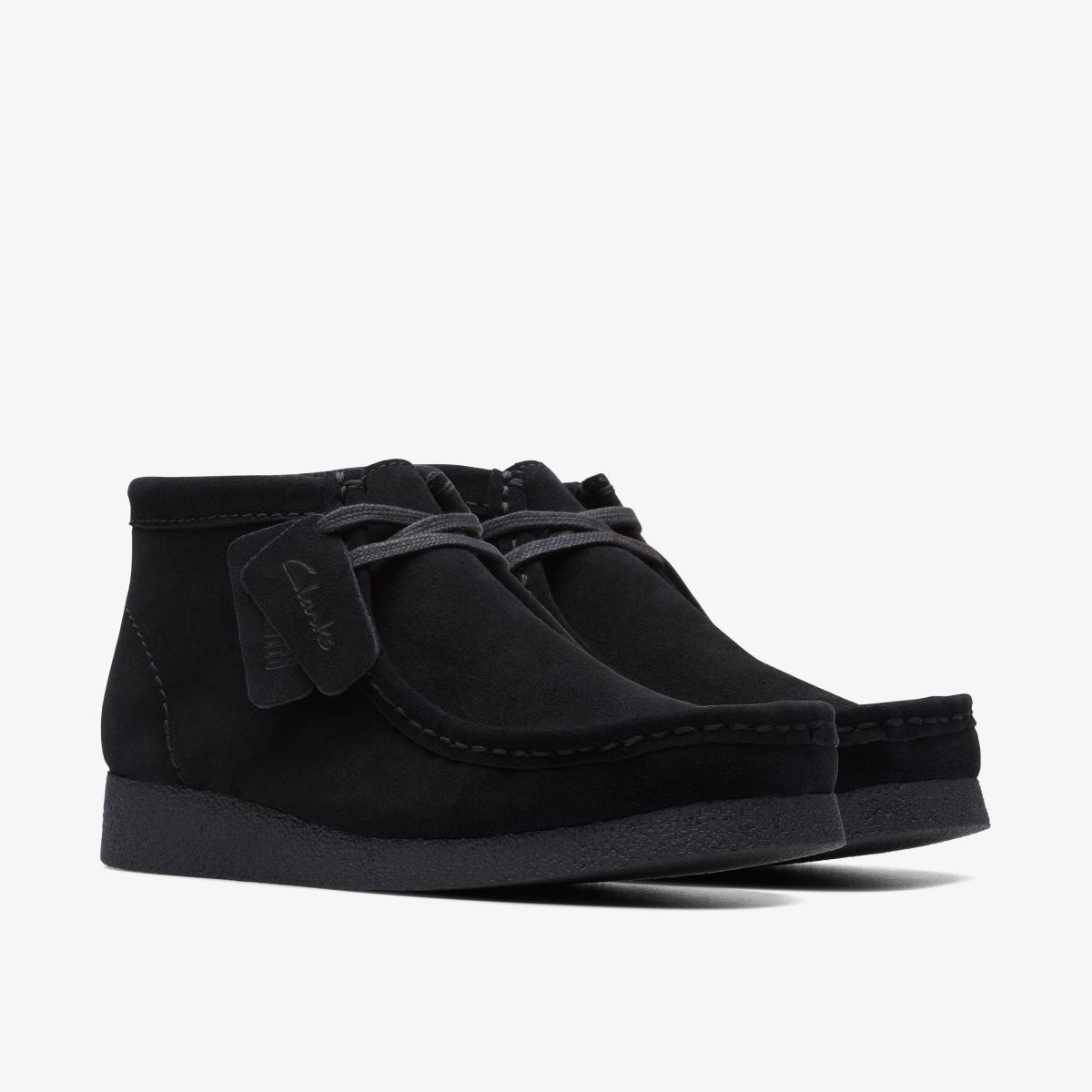 Clarks Wallabee EVO Boot Black Suede Black | KQOUI4317