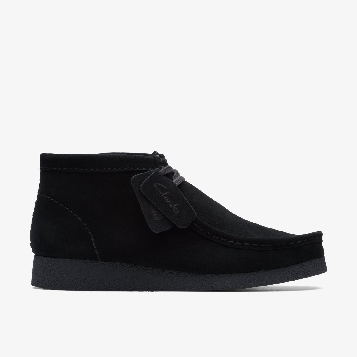 Clarks Wallabee EVO Boot Black Suede Black | KQOUI4317