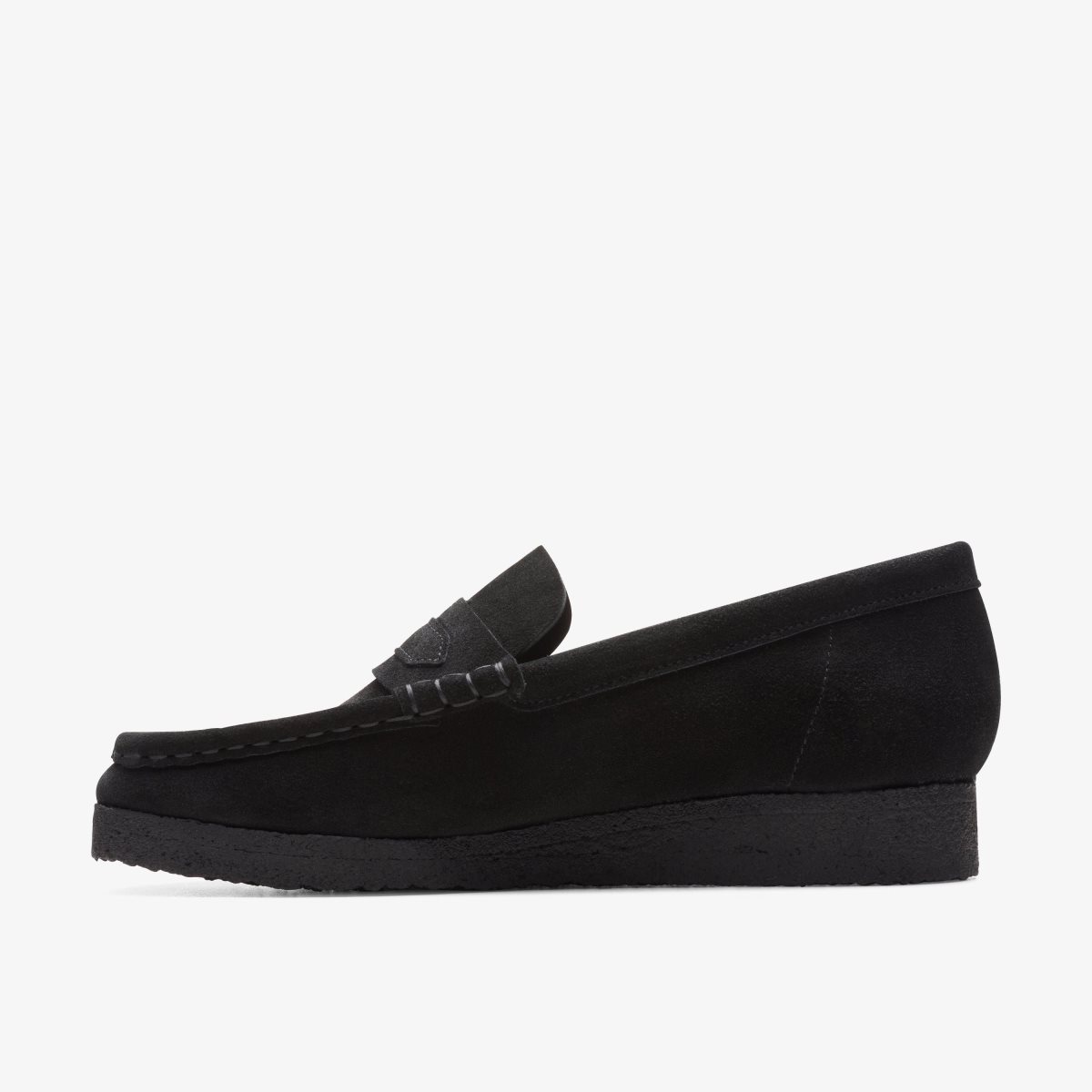 Clarks Wallabee Loafer Black Suede Black | CEYXK2870