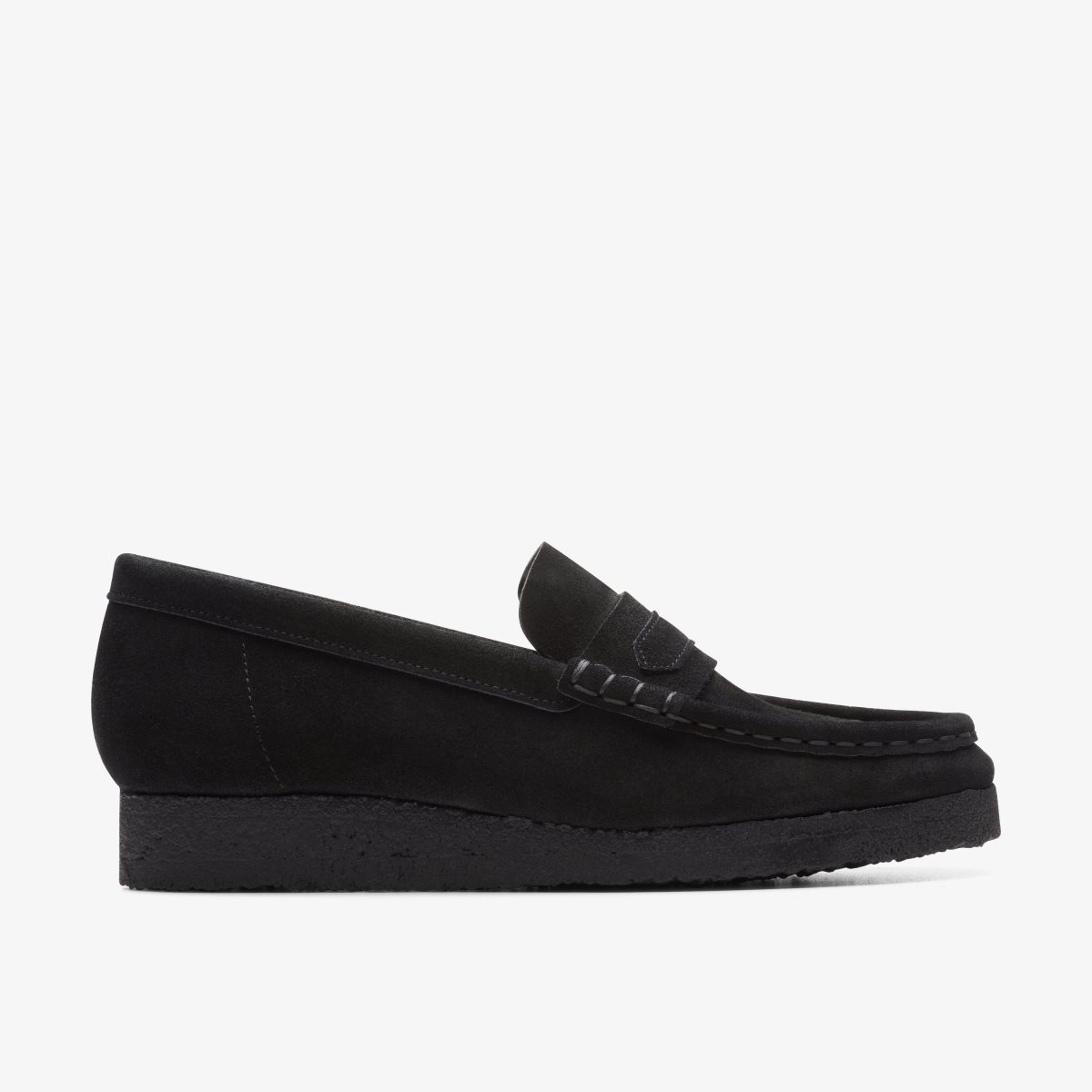 Clarks Wallabee Loafer Black Suede Black | CEYXK2870