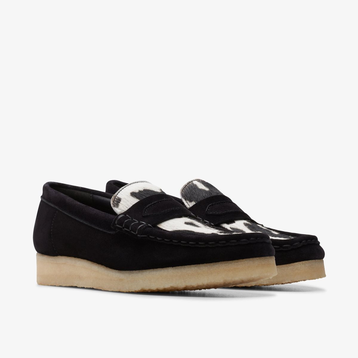 Clarks Wallabee Loafer Cow Print HairOn Cow Print HairOn | KFXMN9183