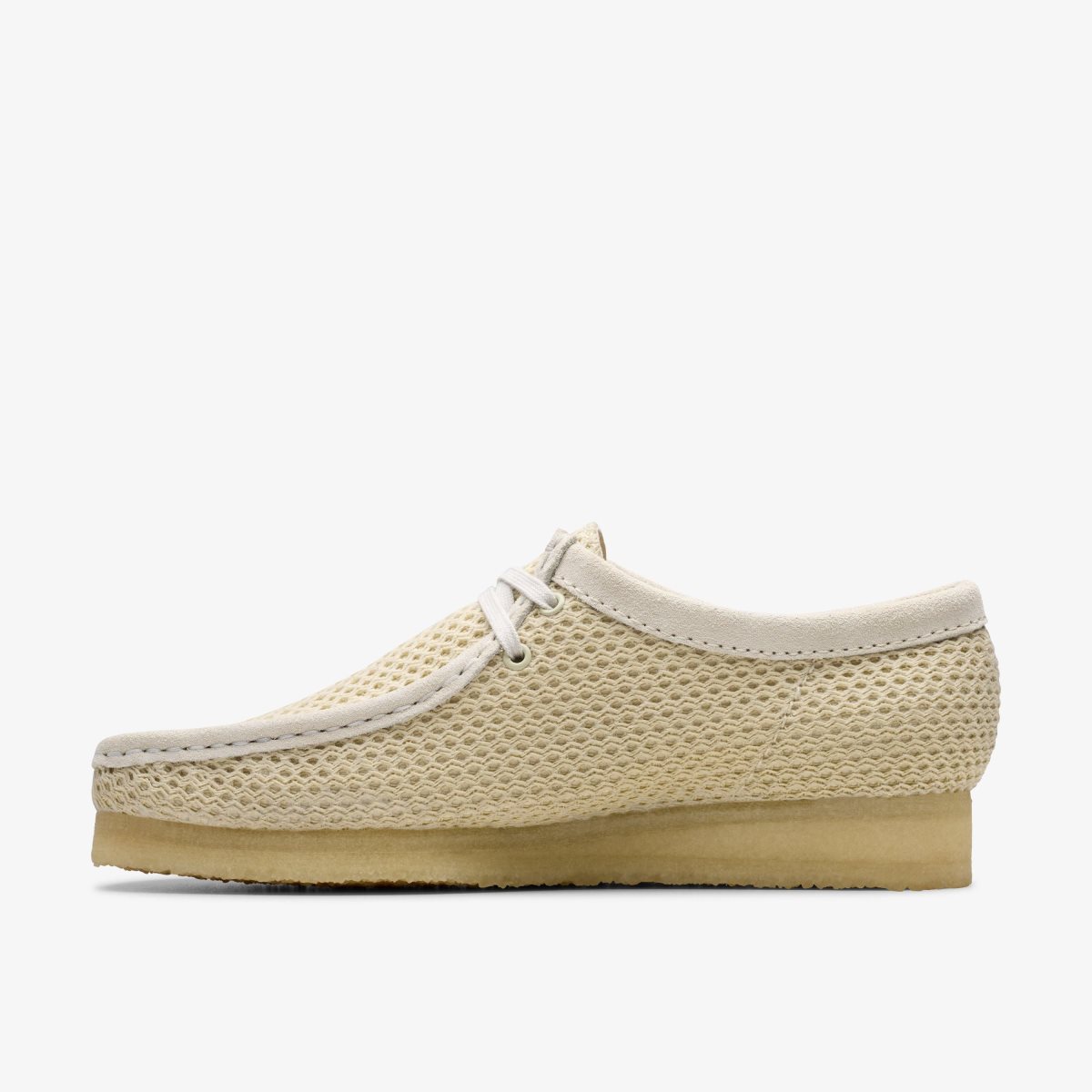 Clarks Wallabee Off White Mesh White | ZVOBX6579