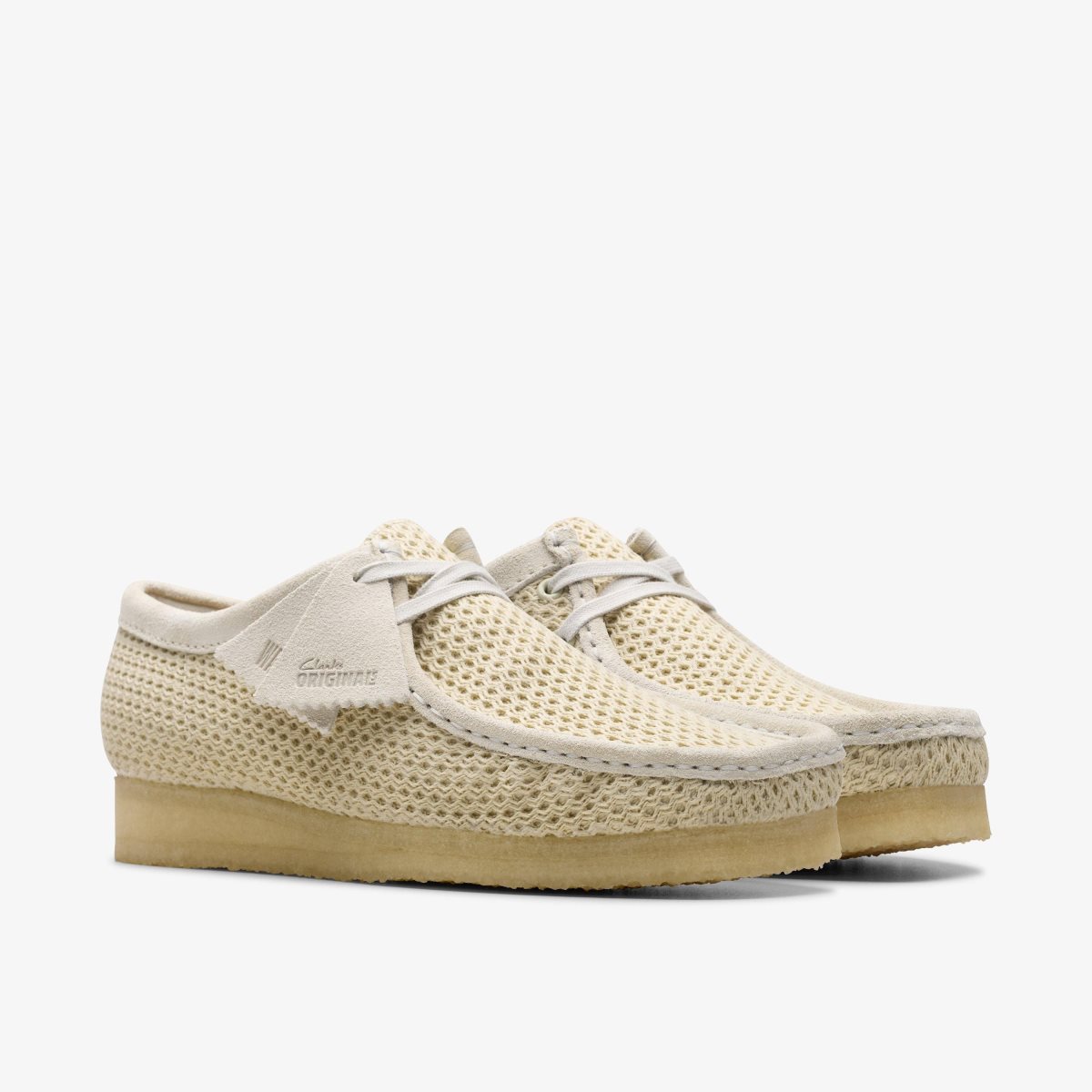 Clarks Wallabee Off White Mesh White | ZVOBX6579