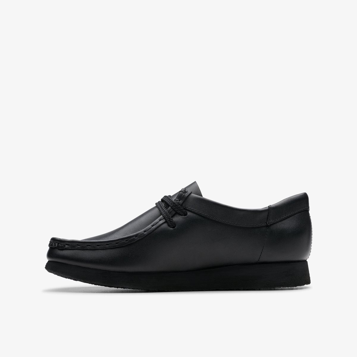 Clarks Wallabee Older Black Leather Black | RVLMI6802