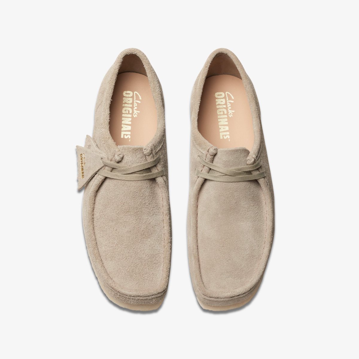 Clarks Wallabee Pale Grey Suede Grey | PAVLS0362