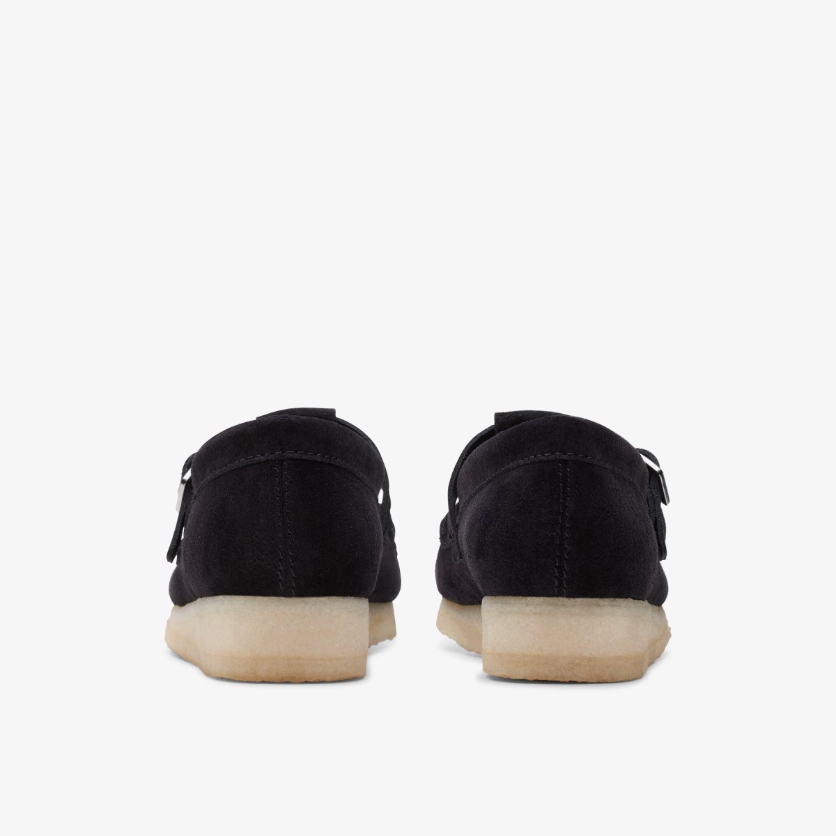 Clarks Wallabee T-Bar Black Suede Black | TQSVM8705