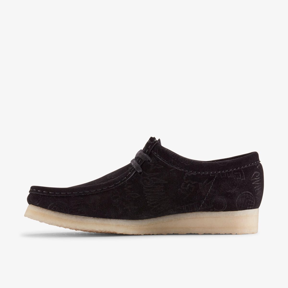 Clarks Wallabee X Civilist Black Deboss Black | TUICP6941