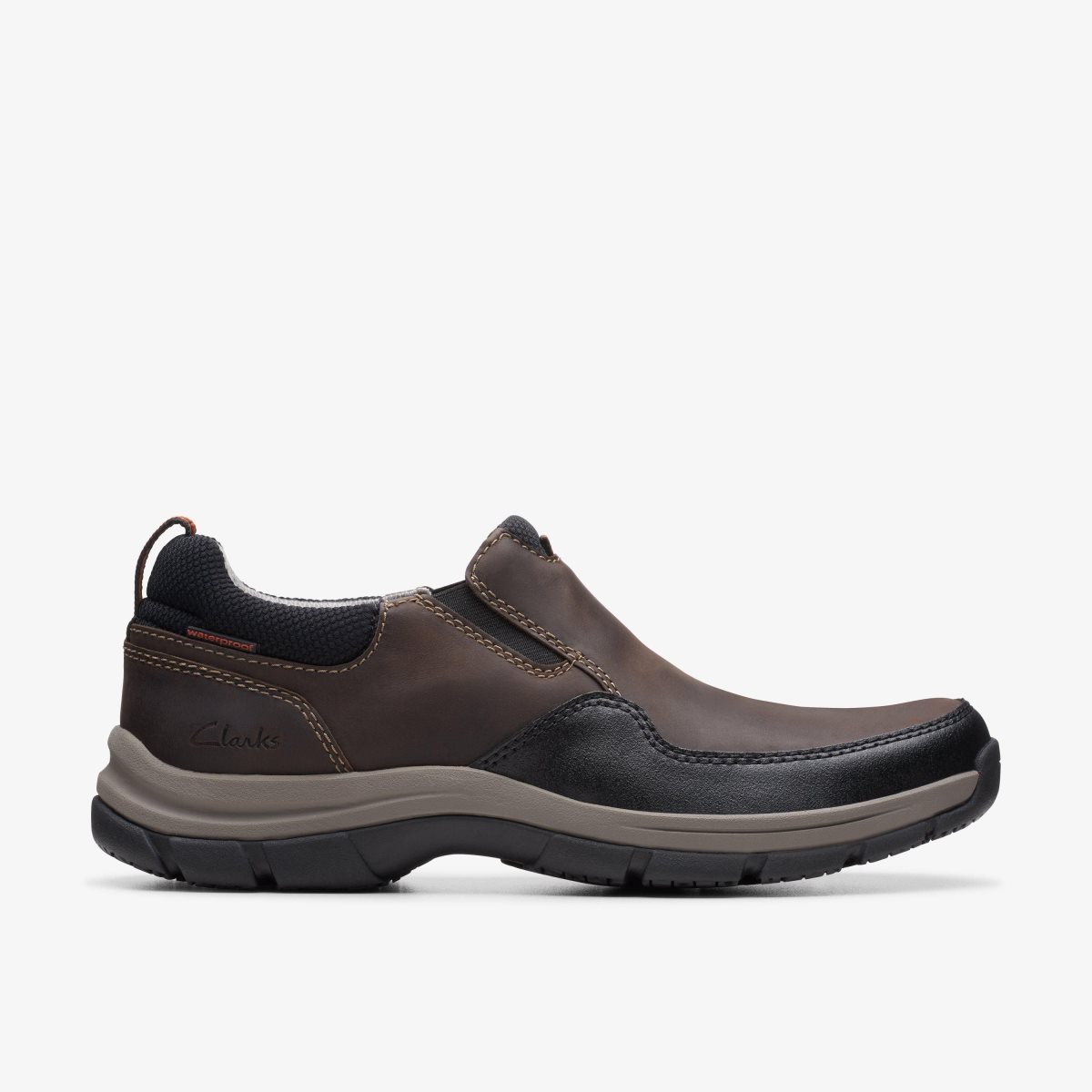 Clarks Walpath Step Dark Brown Leather Dark Brown | ZXKVD9238