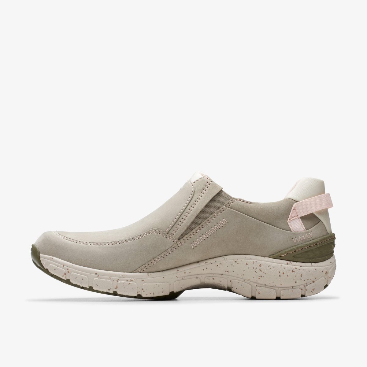 Clarks Wave Plateau Stone Nubuck Grey | VNLUA1243