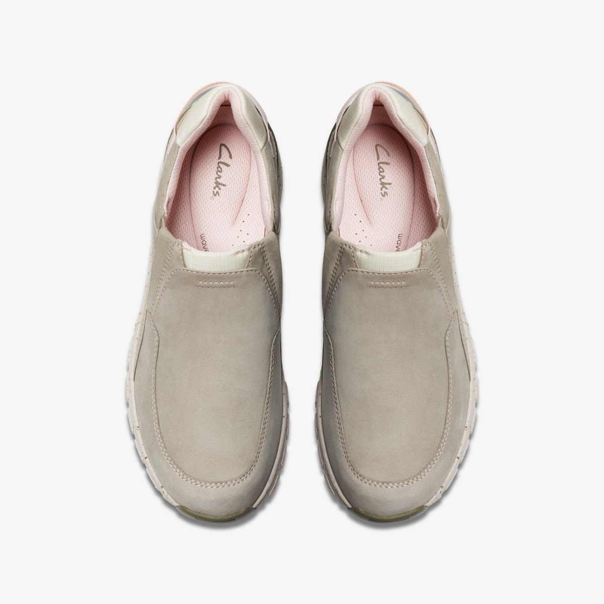 Clarks Wave Plateau Stone Nubuck Grey | VNLUA1243