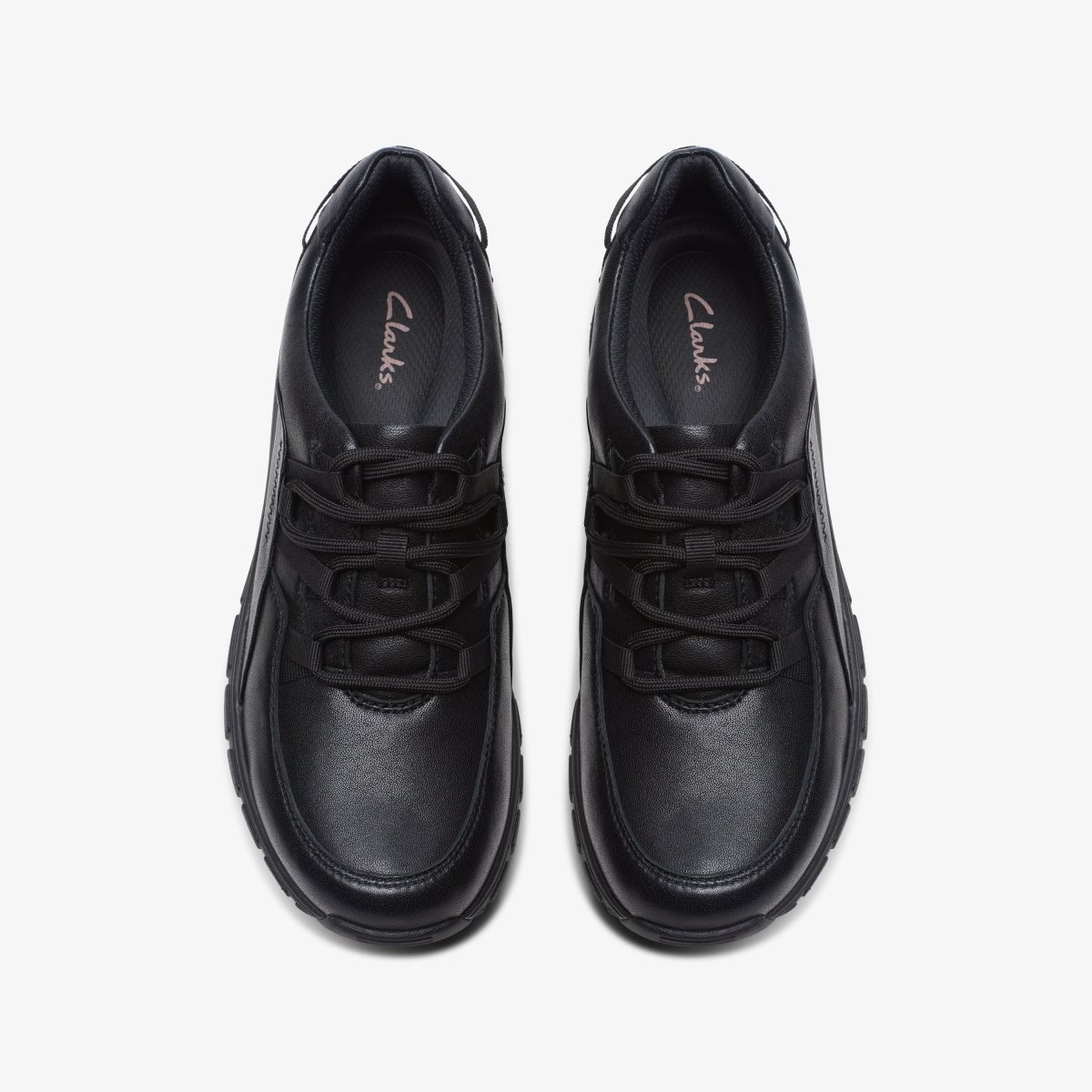 Clarks Wave Range Black Leather Black | OVLEZ4806