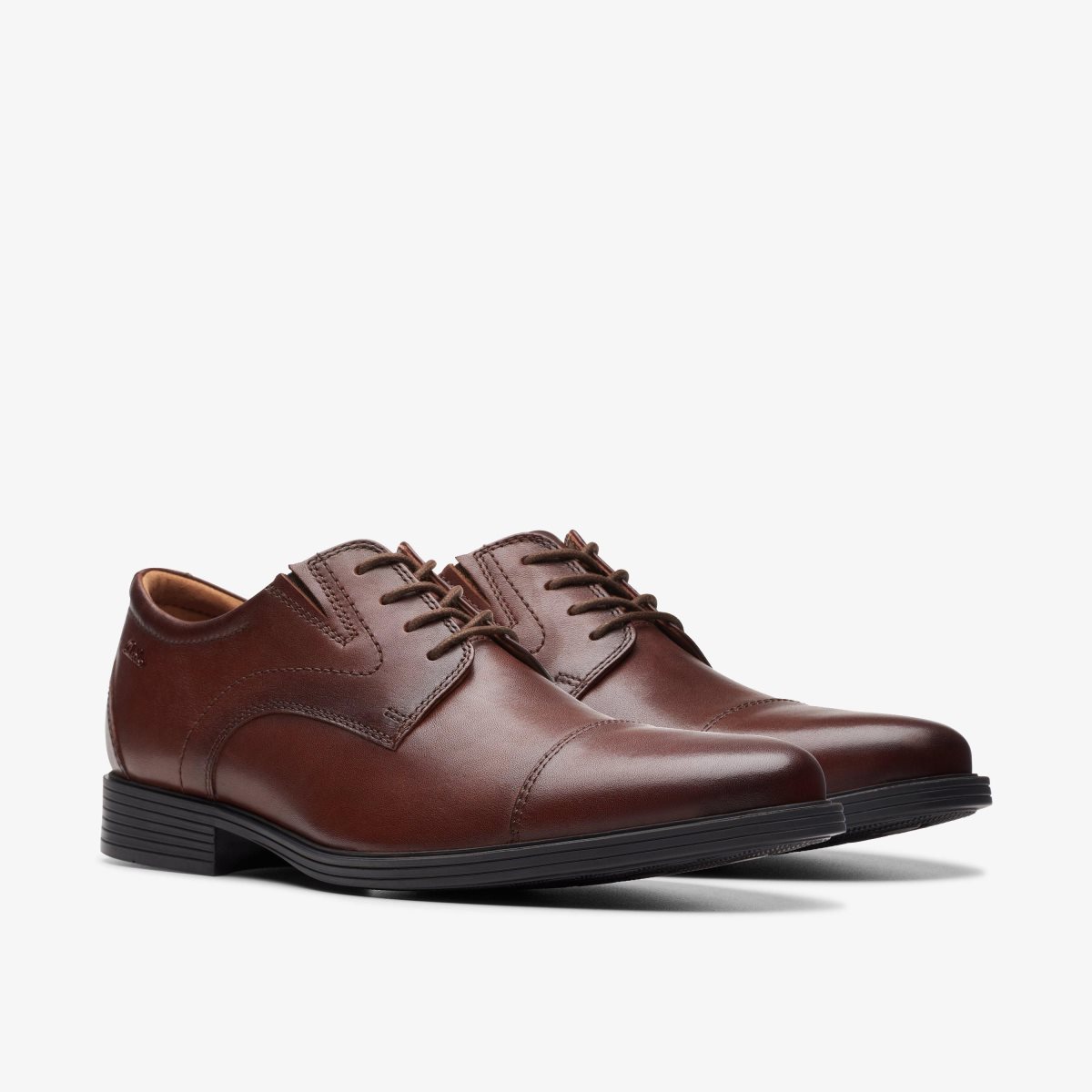 Clarks Whiddon Cap Mahogany Leather Mahogany | XHMVI3624