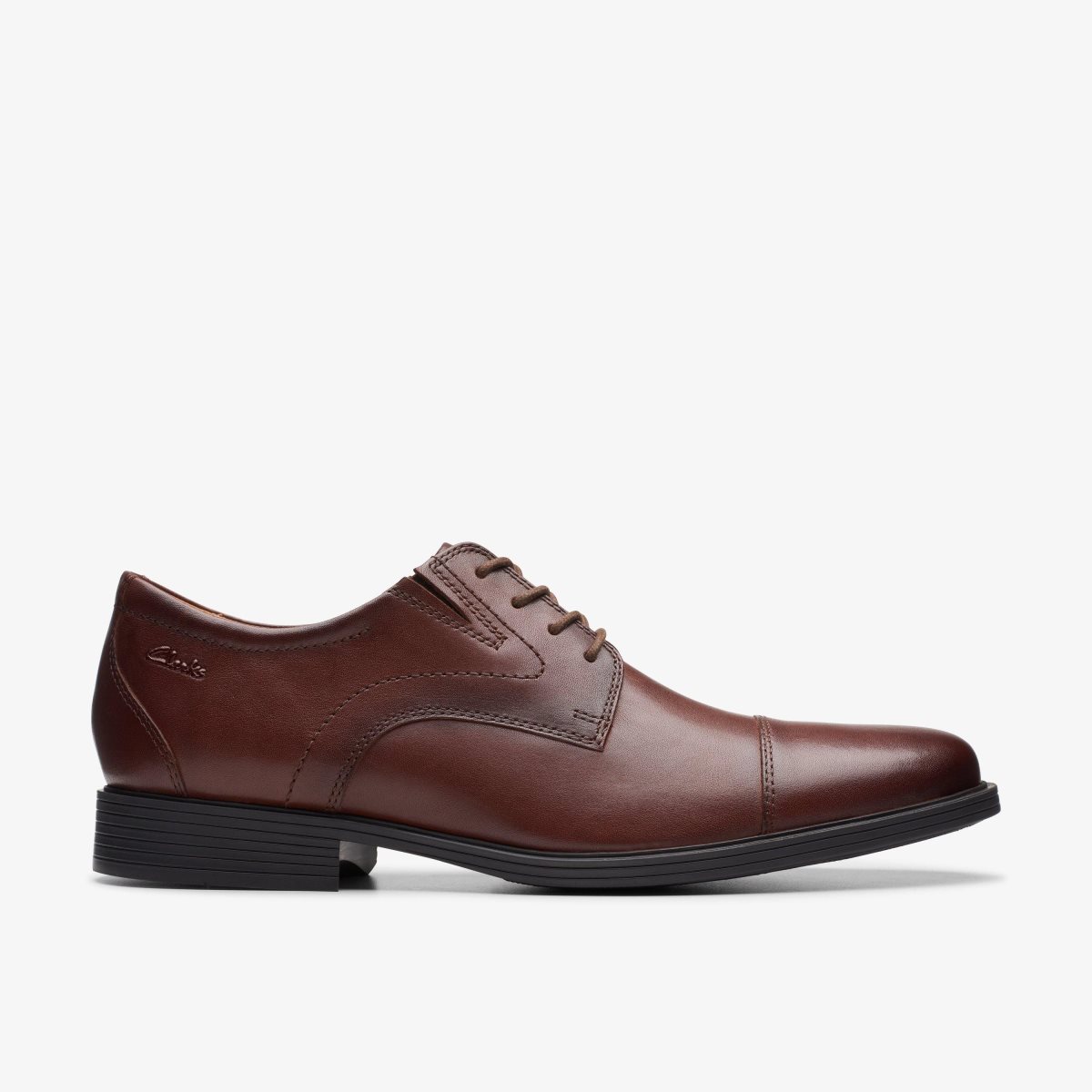 Clarks Whiddon Cap Mahogany Leather Mahogany | XHMVI3624