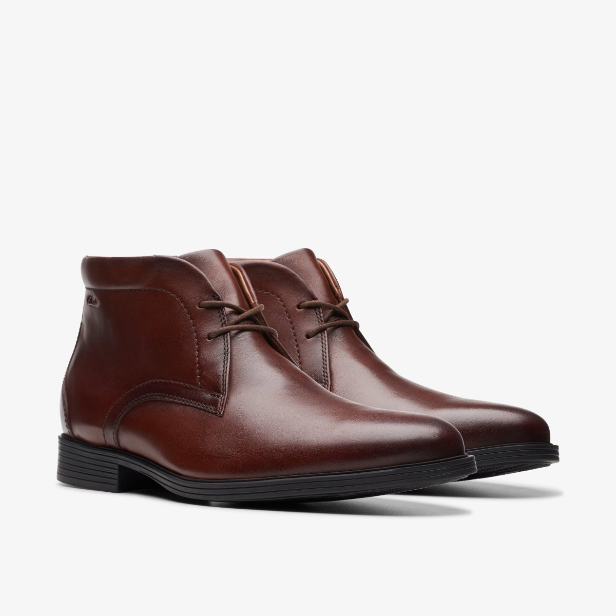 Clarks Whiddon Mid Mahogany Leather Mahogany | FLXAY8627