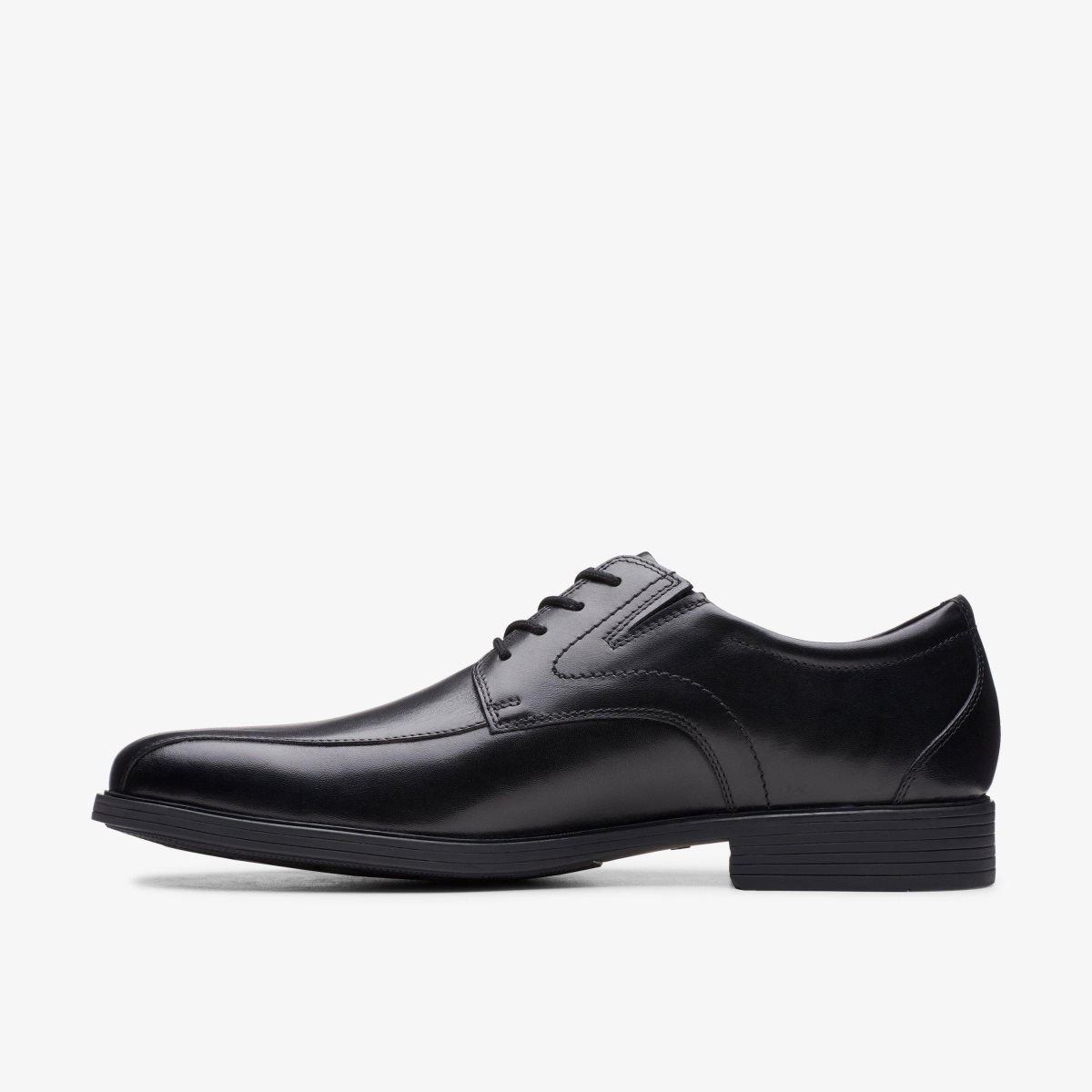 Clarks Whiddon Pace Black Leather Black | UTFJY5046