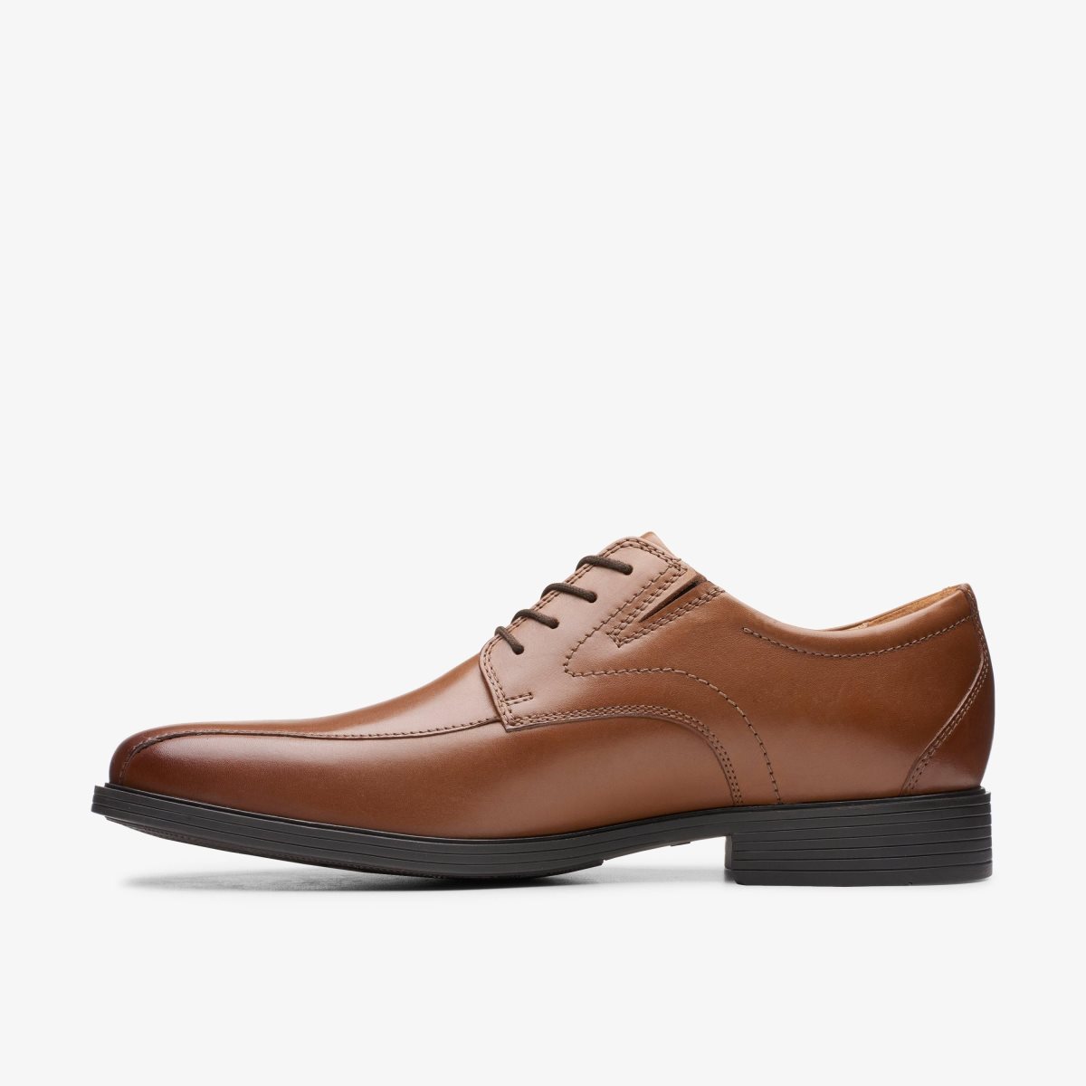 Clarks Whiddon Pace Dark Tan Leather Dark Brown | TIJYF0496