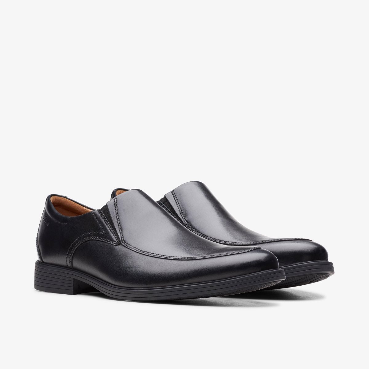 Clarks Whiddon Step Black Leather Black | YQSLI9156