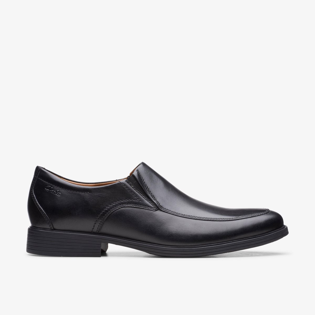 Clarks Whiddon Step Black Leather Black | YQSLI9156