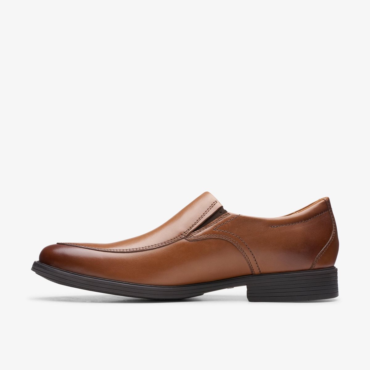 Clarks Whiddon Step Dark Tan Leather Dark Brown | GBAWN6598