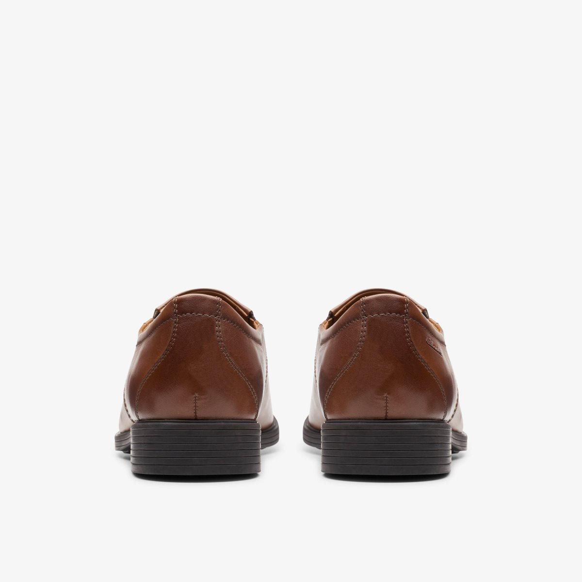 Clarks Whiddon Step Dark Tan Leather Dark Brown | GBAWN6598